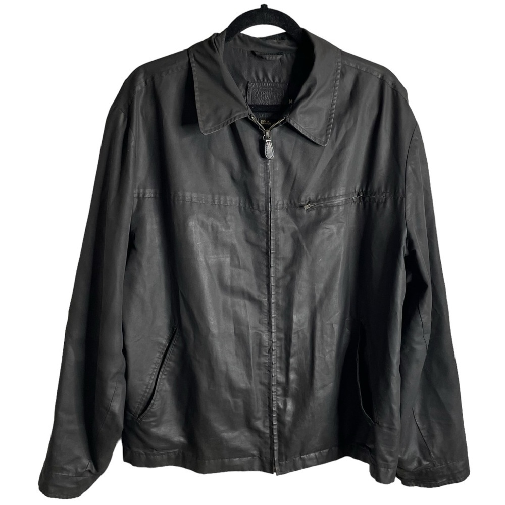 Coach jacket black size medium zip up mens